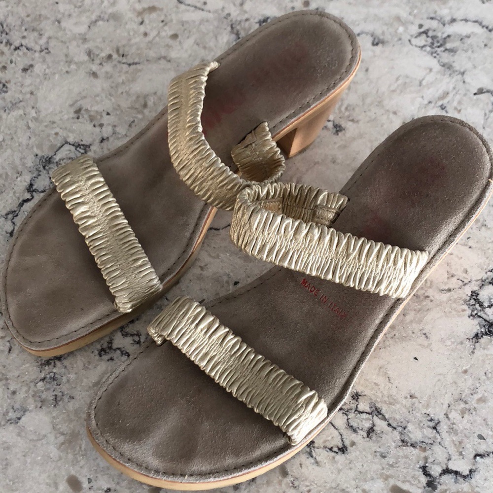 🎉SALE🎉MIU MIU Strappy Gold Sandals